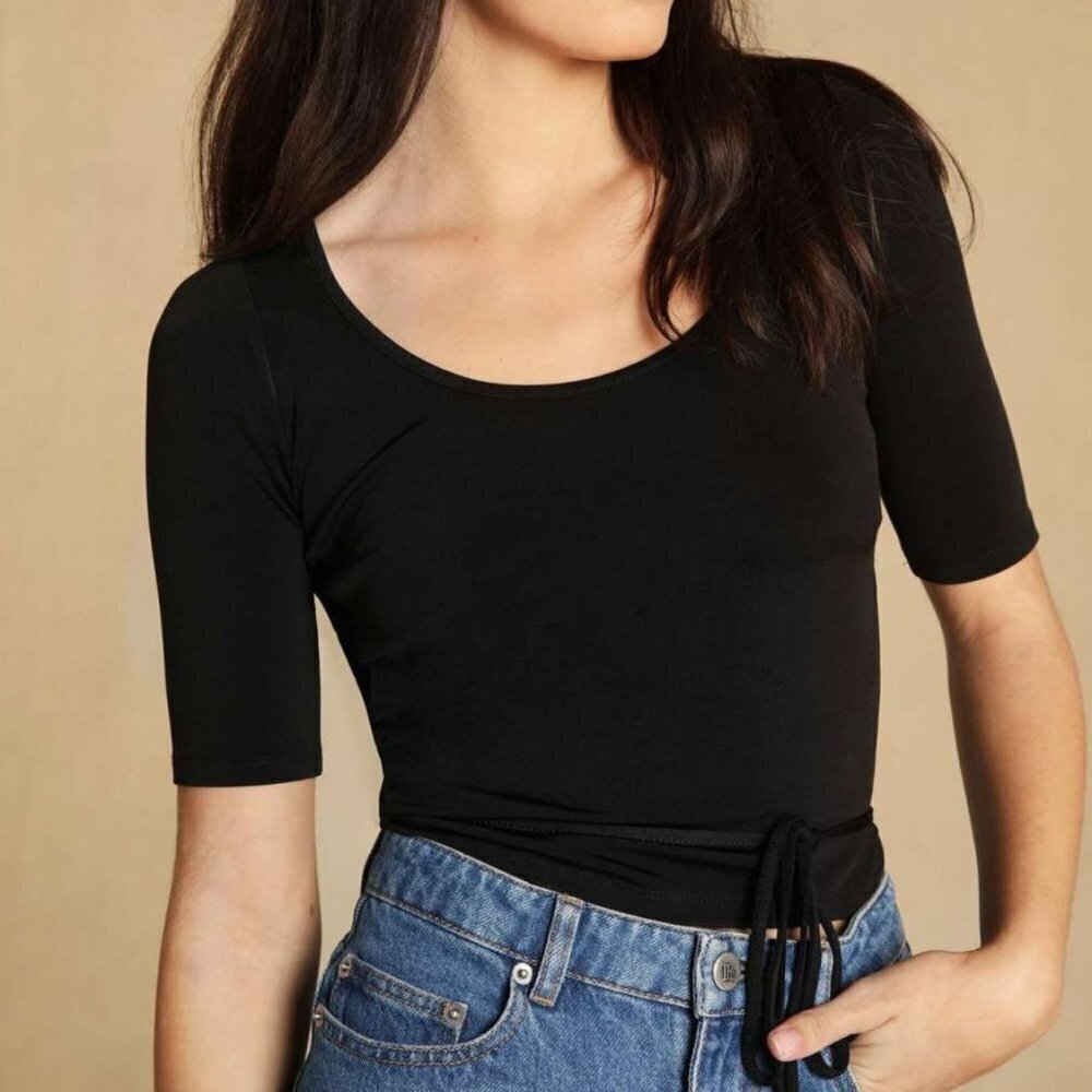 Rouje Walter Top In Noir Size 42 Nwt — image 2 of 8